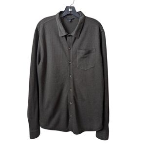 Banana Republic Factory Large Lightweight Button Up Flannel Vintage Olive